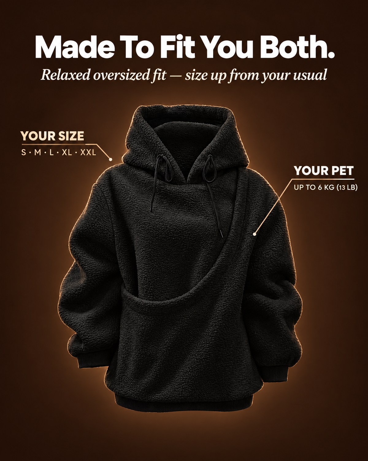 Kangaroo Style Pet Hoodie